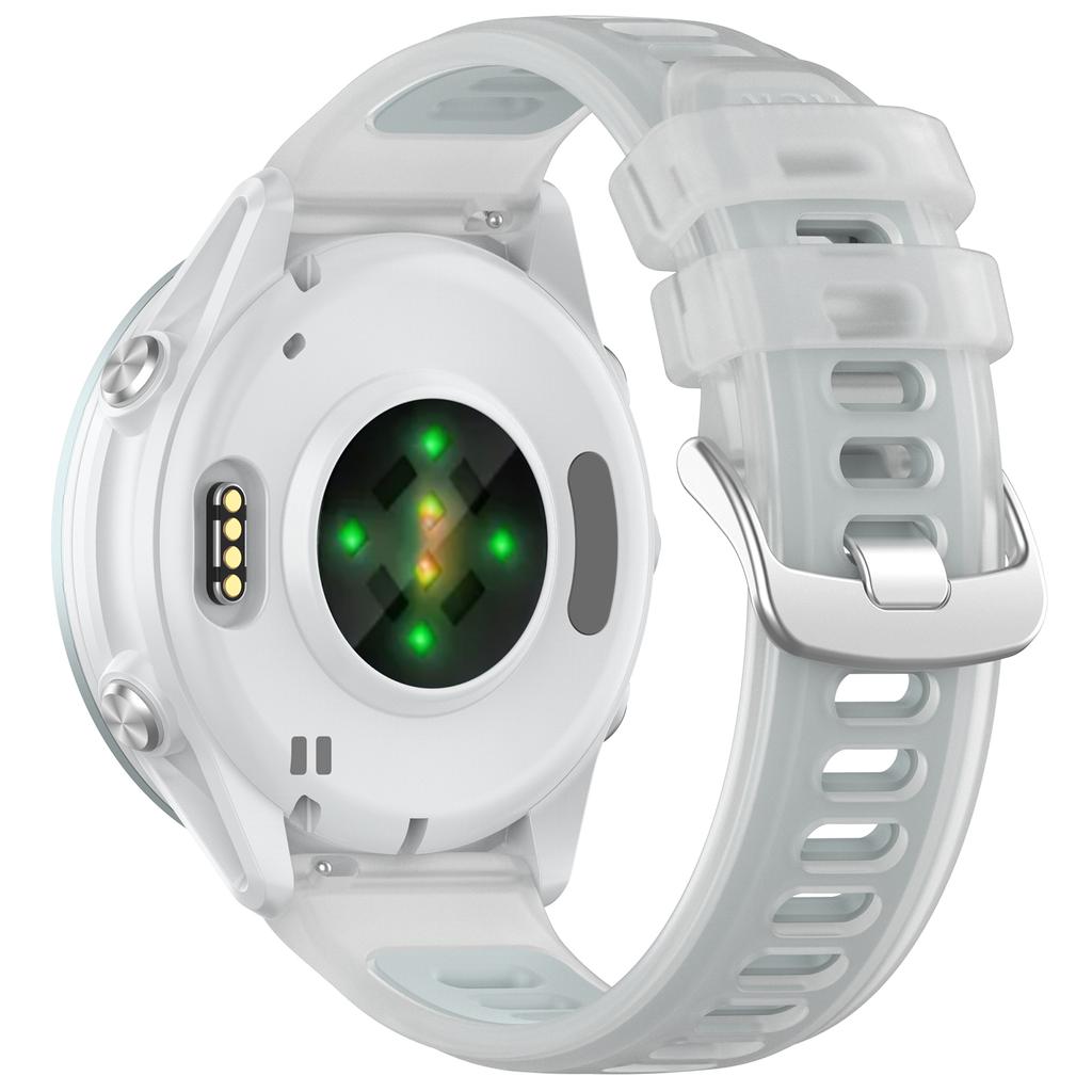 22mm 20mm Translucent Two-Tone Silicone Band For Garmin Forerunner 570 265 255 165 55/Vivoactive 6 5 4/Venu 3 2 Plus Watch Strap