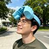 Hand Shaped Sun Hat Protector Unique Funny Headband for Pool Summer Festival Yellow