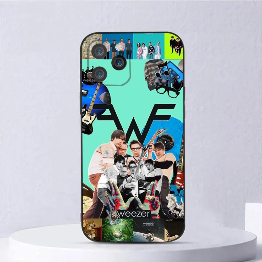 

Band W-Weezer Phone Case For iPhone 15,14,13,12,11,Plus,Pro Max,XS,X,XR,SE,Mini,8,7 Soft Silicone Black Cover iPhone12PRO