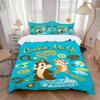 Set de așternut 3 buc. Chip 'n' Dale - Făcători de necazuri, care mă fac să râd - 1 Husă de pilotă moale + 2 Fețe de pernă, Lavabil la mașină - Potrivit pentru toate anotimpurile, P