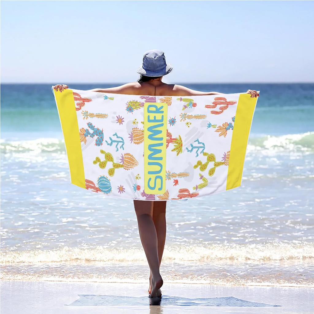 Summer Swimming Beach Towel Hawaii Sport Fitness Yoga Bath Towel Printed Free Quick Dry Beach Towel Microfiber Bath