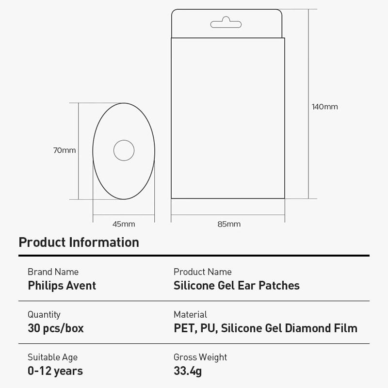 Philips Avent Silikongel Ørebeskyttelsesplaster 30 Plaster/Eske