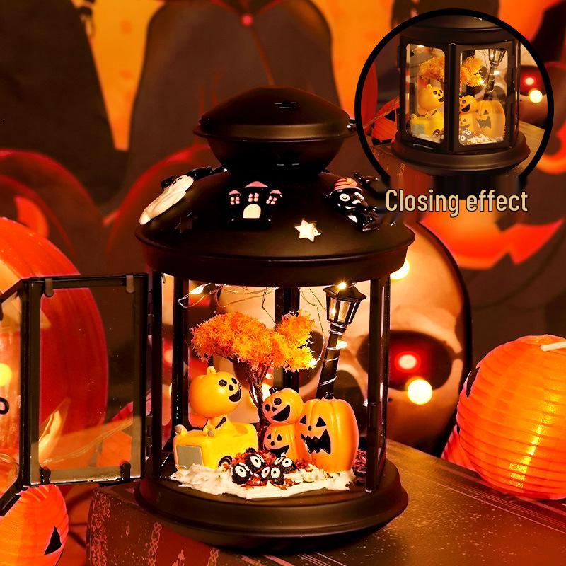 Pumpkin Lantern Halloween Decoration for Kids - Desktop Ornament & Toy