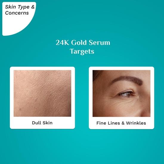 Sérum visage Pilgrim 24K Gold à la niacinamide et à l'acide hyaluronique, base de maquillage rosée pour tous types de peau, 20 ml