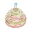 Cat Turntable Toy Relieve Boredom Interactive 4 Level Turntable Cat Toy Balls with Spring Star for