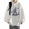 Spring and Autumn Hooded Sweater Trendy Hong Kong Style Casual Jacket Trendy Brand Top Loose Youth Print