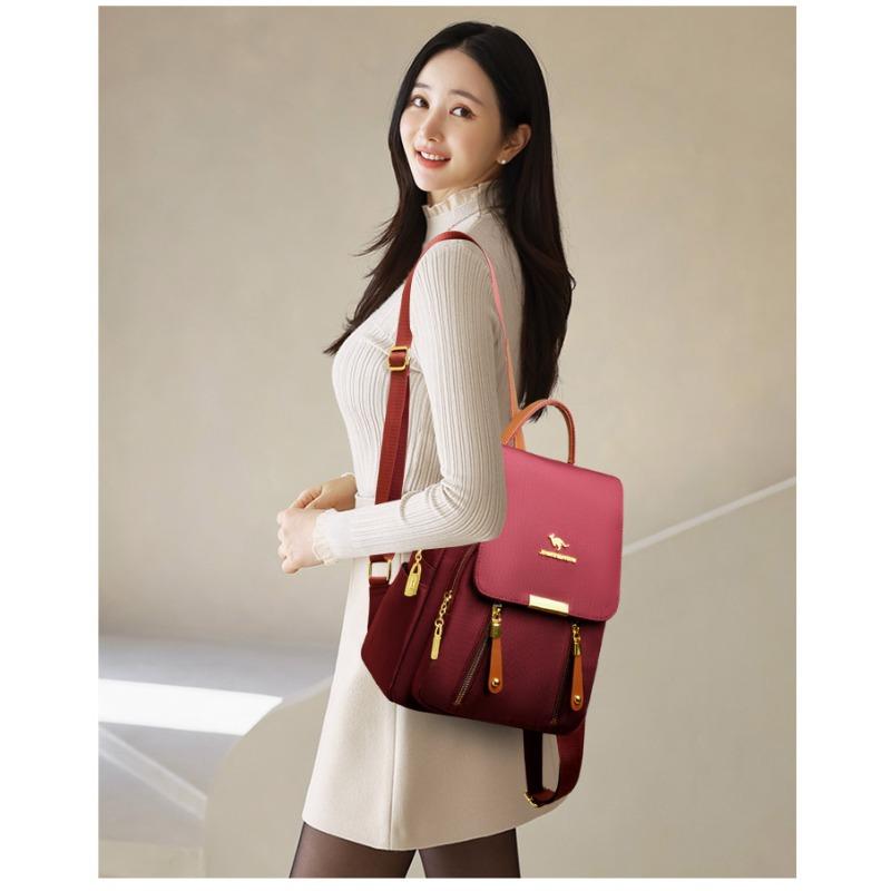 Stylish Versatile Women'S Backpack Multi-pocket Laptop Bag with Top Handle Perfect for School, Travel & Daily Use