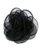 VINGTAINE Camellia Organza Flower Scrunchie Hair Trendy Hair Cute and Tie, Large, Accessory, Stylish, Elegant, H7774-BK