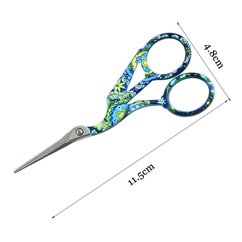 Peacock Stork Vintage Sewing Needlework Color Scissors Tailor Embroidery Scissor Crafts DIY Tailoring Fabric Cloth