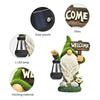 Gardening Ornament - Solar Light Garden Ornament - Earth Fairy with Long Beard - Solar Rechargeable - Resin - Waterproof - Suitable for Lawns, Entranc