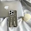 Ins Wind Mirror Silver Bow Mobile Phone Case for iPhone17ProMax Apple 16 Protective Case 15