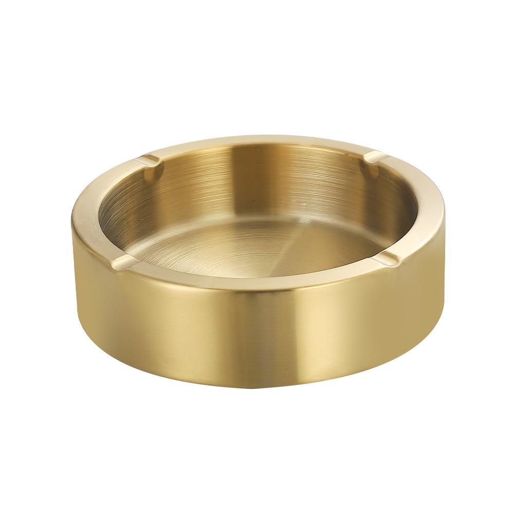 High-End Stainless Steel Ashtray for Home, Office, and Commercial Use - Creative, Large, and Drop-Proof