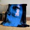 Decorative Hope Typographic Blue Poster Blue Throw Blanket, Super Soft Fleece Blanket for All Seasons, Reversible Plush Throw for Any Room