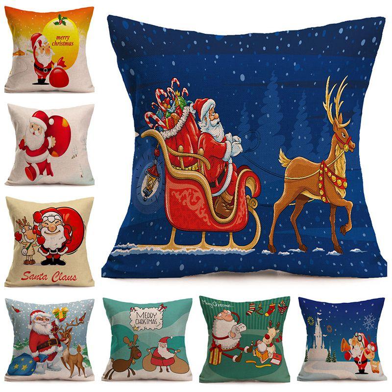 Charmante Weihnachts-Weihnachtsmann-Kissenhülle Kissenbezug für warme Heim- und Bürodekoration