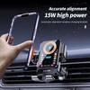 Car Phone Holder with 15W Wireless Charging Atmosphere Lights Car Air Vent Mount for iPhone 12 13 14 15 Pro Max Huawei Samsung