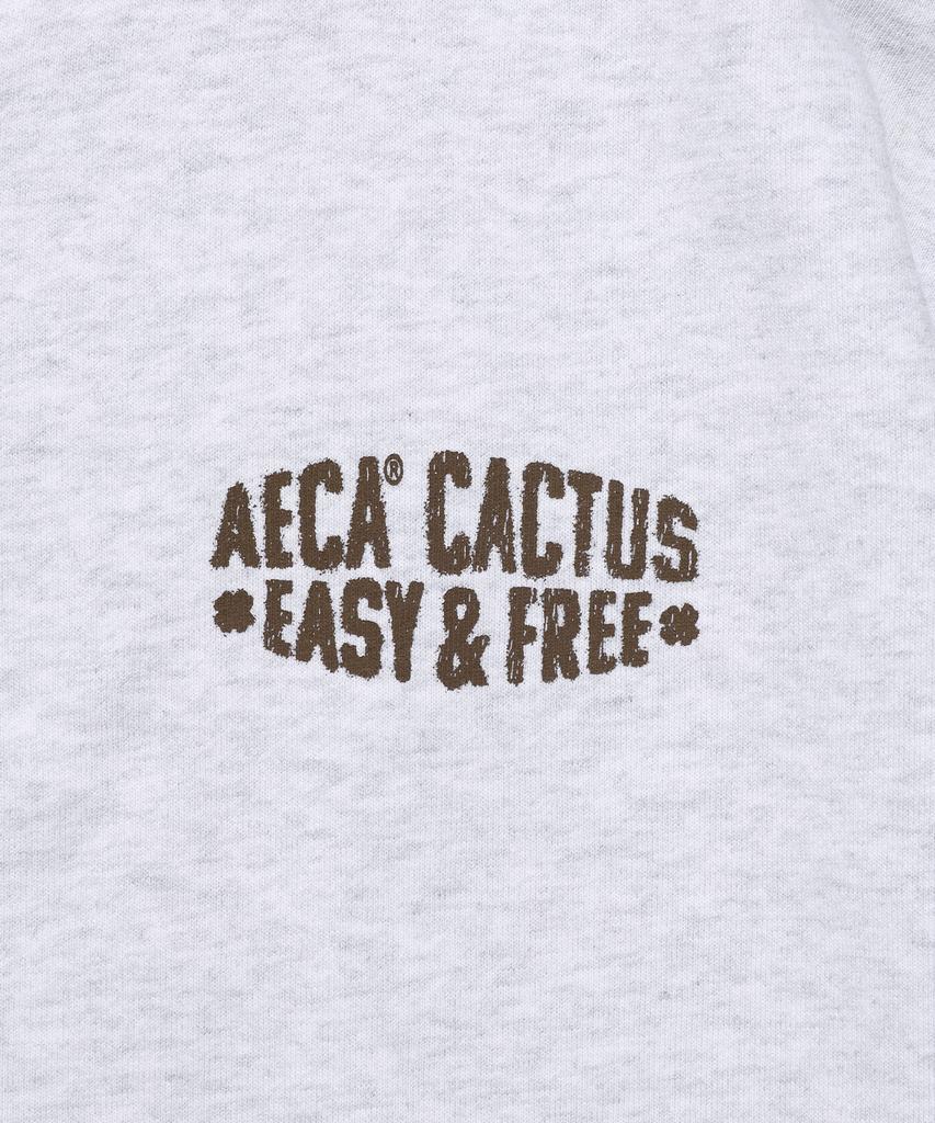 Aeca Aeca Cactus Zip Up Hoodie-Light Gray