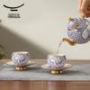 Yongfengyuan 'Four Seas Rising Peace' 10-Piece Ceramic Tea Set