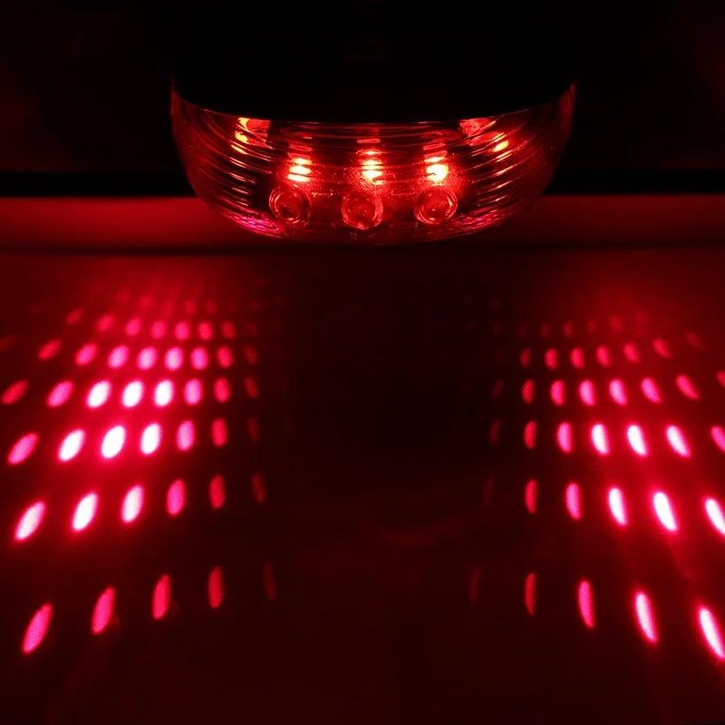 Bicycle Laser Parallel Line Taillight Waterproof Mountain Bike 2 Lasers Starry Sky 5LED Laser Taillight Safety Warning Taillight