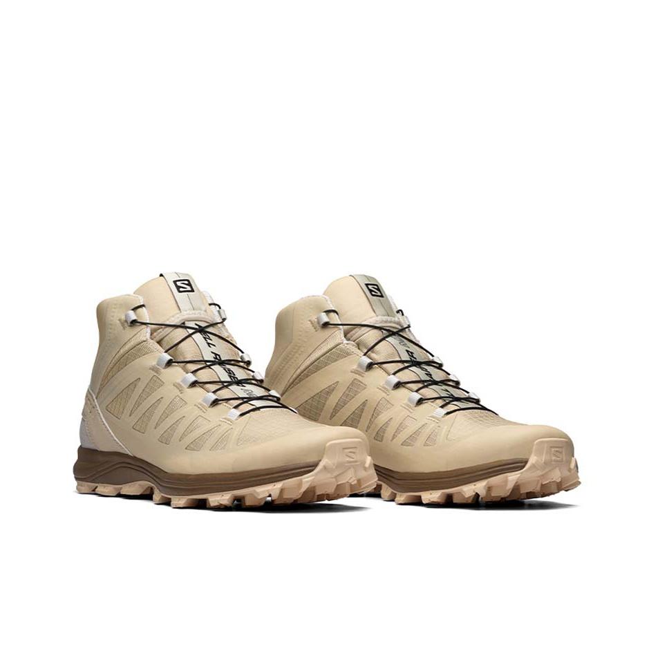 GR10K x Salomon Fell Raiser Mid Bleached Sand Unisex Sneakers Brown Kangaroo Vanilla-Ice L41672100