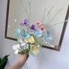 Finished Knitted Bouquet Multicolor Artificial Flower New Knitting Sunflower  Mother's Day