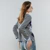 Retro Argyle Jacquard Knit Cardigan