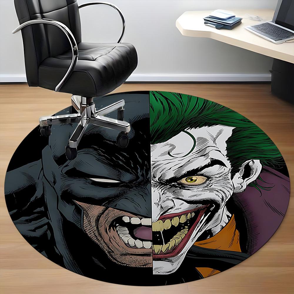 1pc Batman Joker Office Round Area Rug, Under Office Chairs Bedroom Living Room Home Decor, Room Deco, Available in Various Sizes
