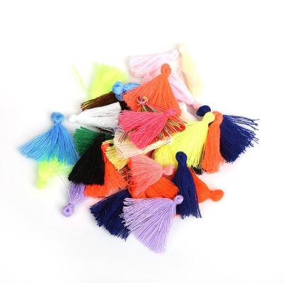 Mini Cotton Thread Fabric Tassel DIY Pendant Jewelry Bracelet Key Making Fringe Trim Craft Tassels Sewing Accessories