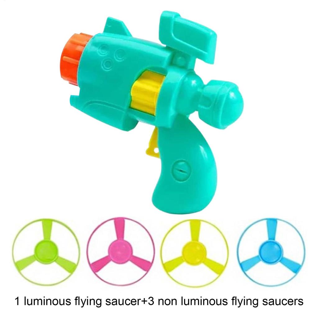 Cats Interactive Flying Saucer Gun Luminous Flying Disc Bamboo Dragonfly Discs Pet Training Exercise Toys for Pet Cats & Dogs