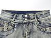 Sexy Low Rise Denim Super Shorts Women's Summer Elastic Slim Skinny Rivet Vintage Blue Short Jeans Y2k Versatile Pants
