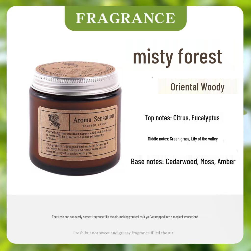 Aromatherapy Plant Essential Oil Candles in Glass Cups - Home Fragrance and Souvenir