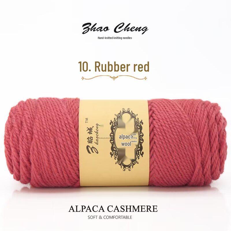 Hand-Knitted Alpaca Wool Scarf Pillow Yarn Ball – Medium-Thick, Soft, DIY Crochet