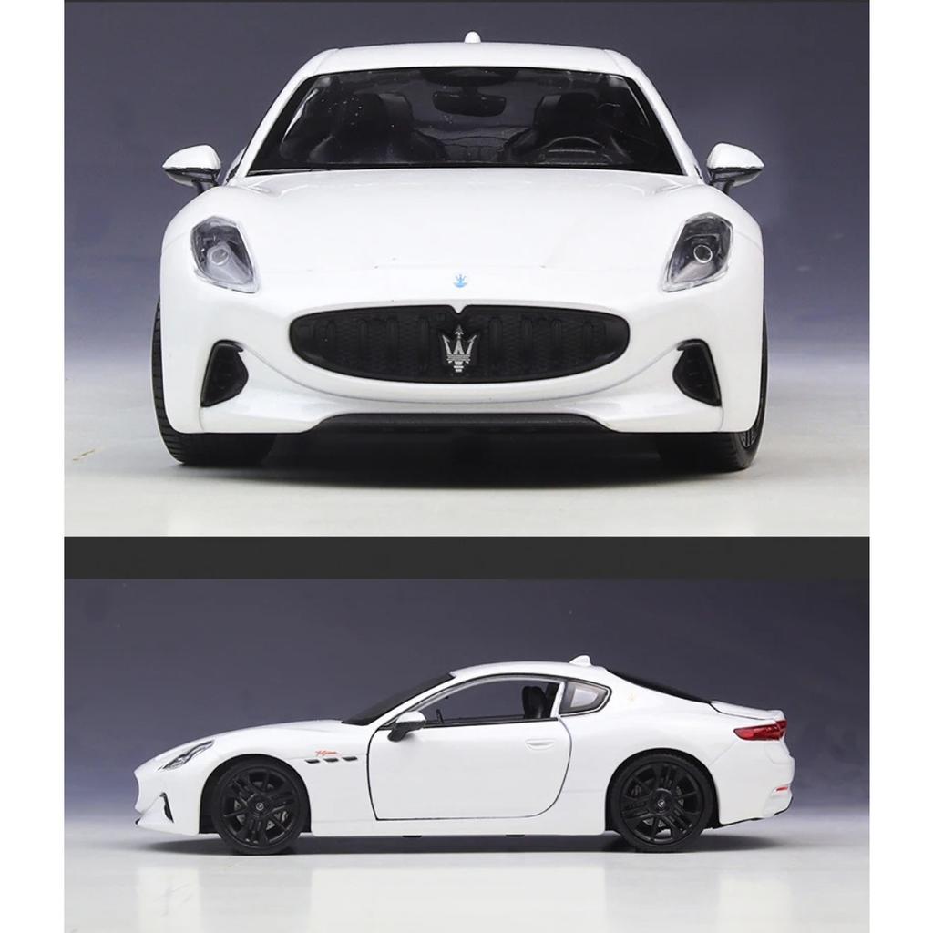 Welly 1/24 2023 Maserati Granturismo Folgore Coupe Deportivo de Aleación Modelo de Coche de Carreras de Metal Fundido Vehículos Modelo Juguete Regalo para Niños