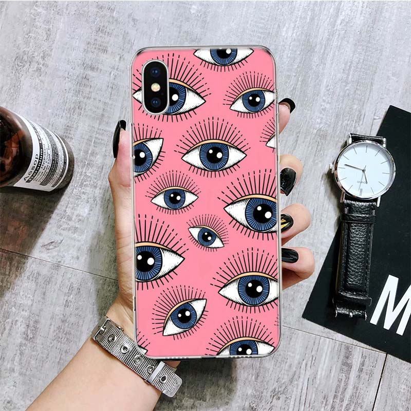Lucky Blue Evil Eye Phone Case For iPhone 17 Air 16 15 Plus 11 14 Pro Max 13 Mini 12 7 8 + SE Pattern Art Customized Cover 17 Ai