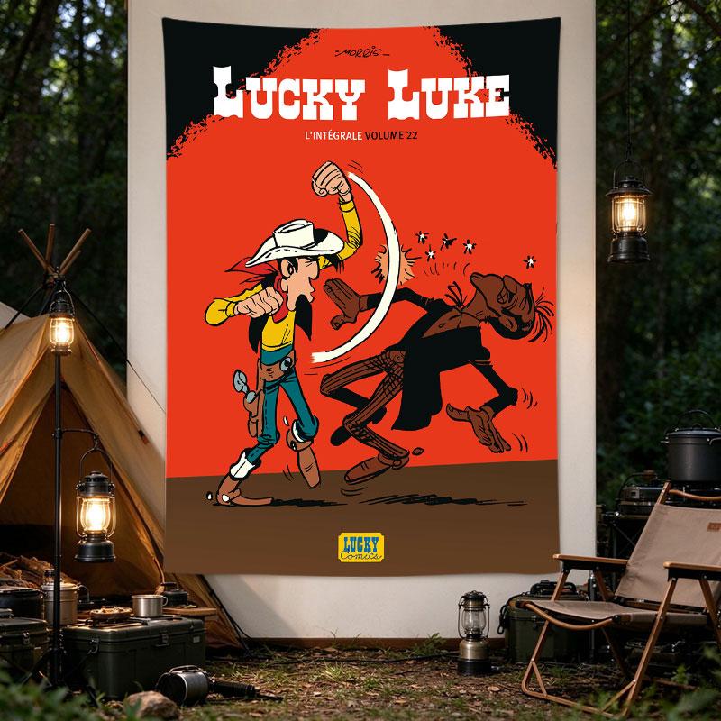 Lucky Luke Punching Outlaw Red Comic Cover Volume 22