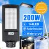 144 LEDs Radar Waterproof Induction Sensor Solar Street Light Outdoor Button Control Solar Light Wall Lamp for Home Garden 200W