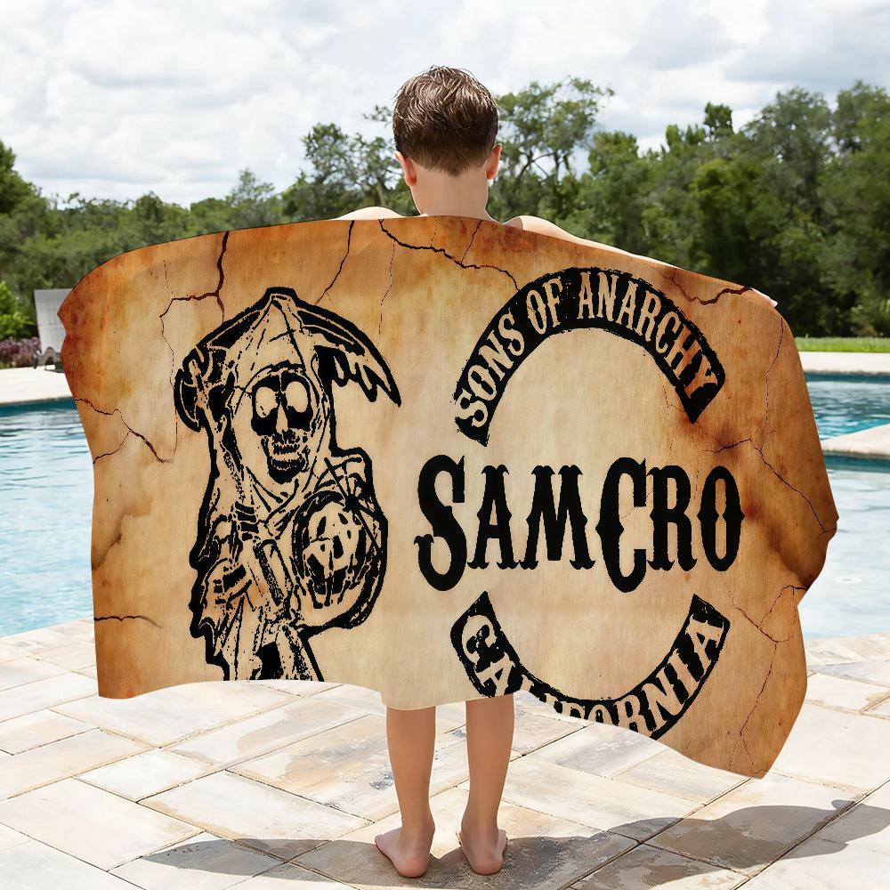 Movie S-Sons of A-Anarchy Towel Quick Drying Beach Towels Are Suitable For Swimming Pools Camping Yoga And The Gym