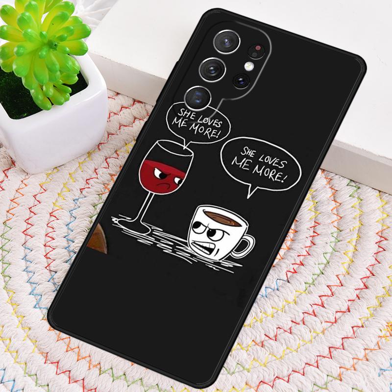 2 bis 3 Gläser Wein pro Tag Handyhülle für Samsung Galaxy note 10 pro S26 Ultra S23 S24 FE S25 S21 S22 PLUS stoßfeste Hülle