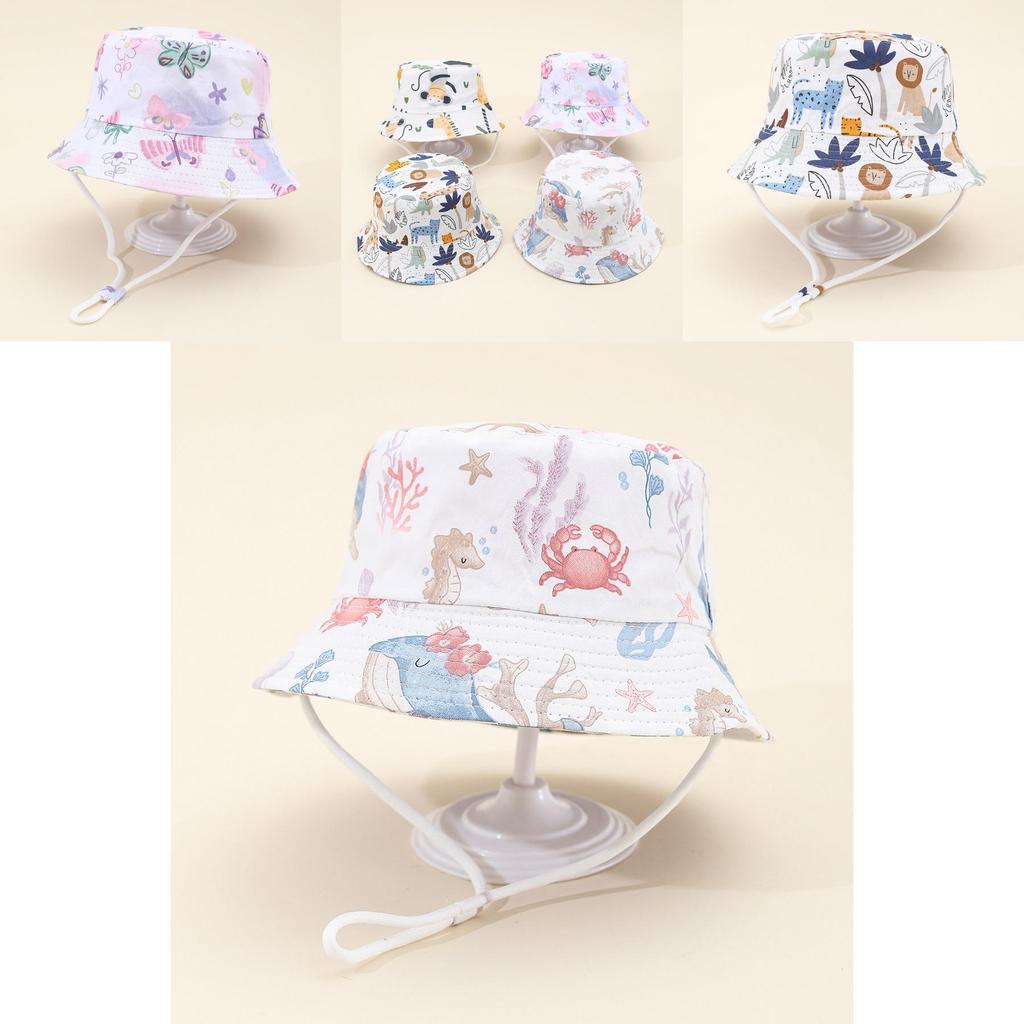 Butterfly Kids Sun Hat With Breathable Cotton Material For Outdoor Play And Sunshade