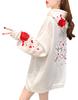 DMbinshun Loose Pullover Plus Korean Fashion Women's Hoodie, Fit, Fleece-Lined Hoodie, Thick, Casual, Embroidered, Cute, Autumn/Winter, Sizes, (D
