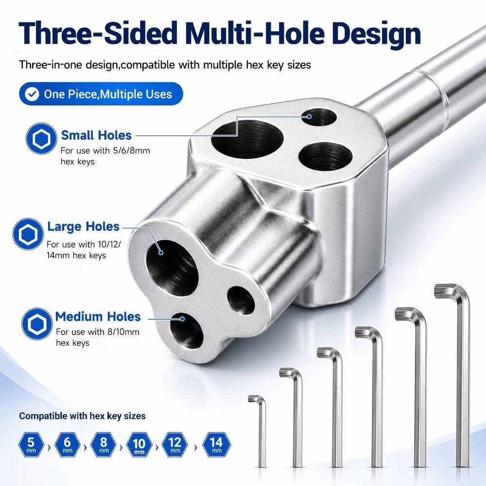 Torque Amplifier Multi-Function Hex Wrench Adapter Wrench Extension Bar Furniture Installation