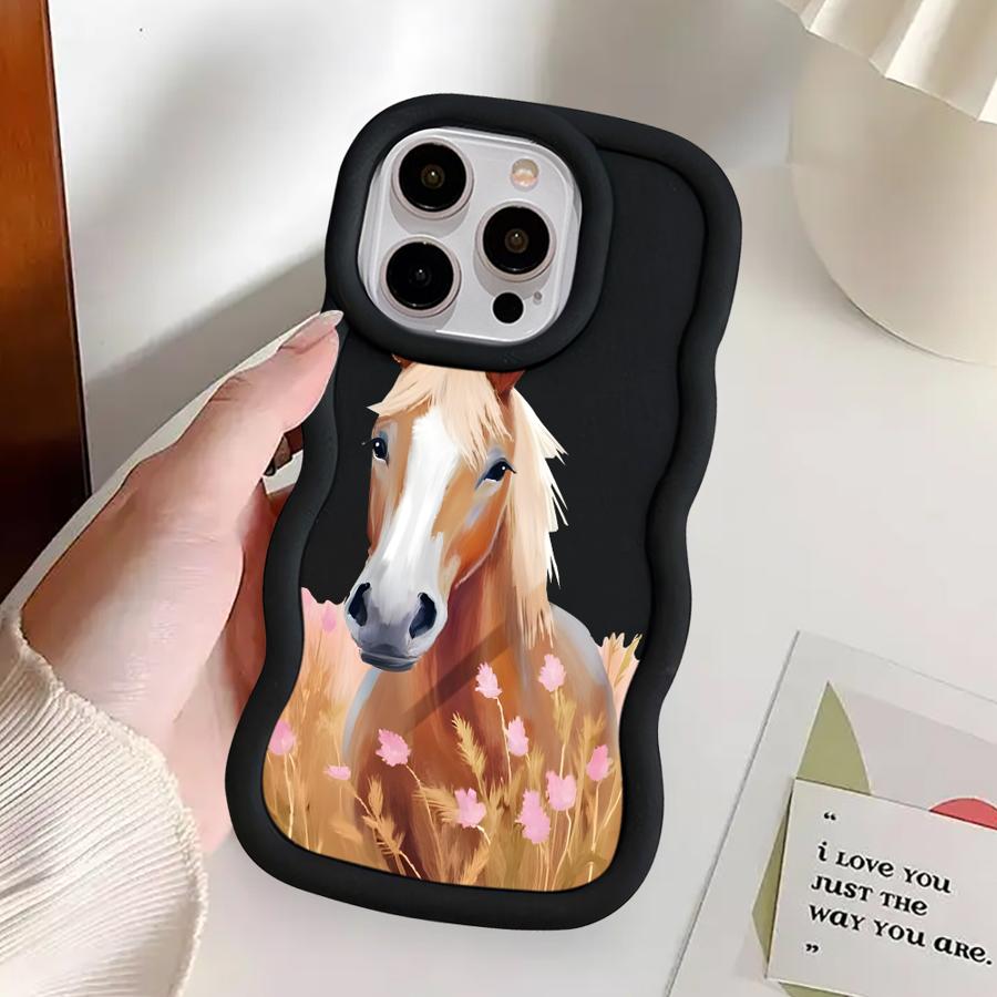 Case for iPhone XR 17 Air 16 Pro Max 8 14 11 15 Plus 12 13 Soft Phone Cover Cool Horse