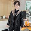 Jungen 2025 Herbst/Winter Koreanischer Stil Plus Samt Lederjacke