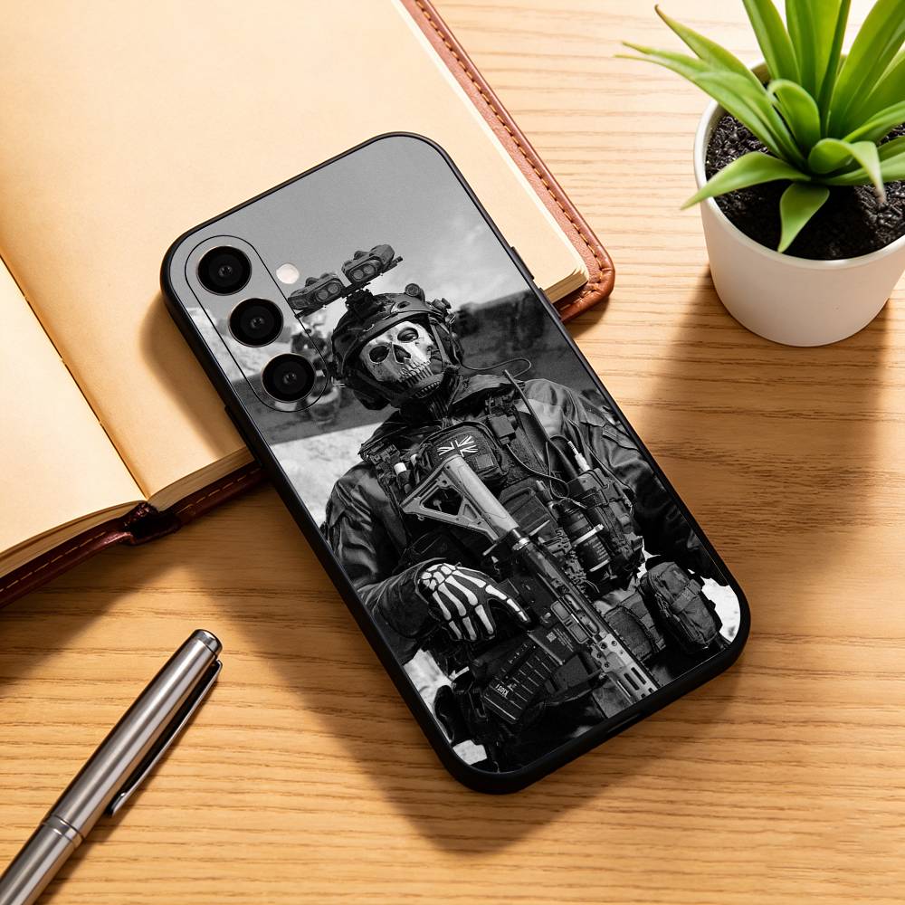 COD C-call Of D-duty G-Ghost Phone Case Black Silicone Soft For Samsung Galaxy A73,A72,A71,A70,A53,A52,A51