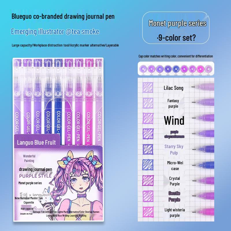 

Моранди Синий Фруктовый Полный Набор: Маркеры нейтральных оттенков для кожи большой емкости для студентов 0.5mm