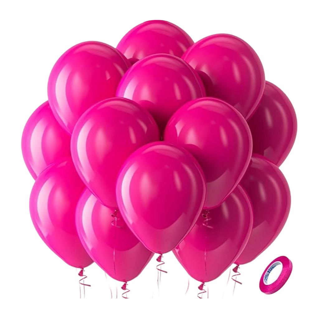 Latex Balloons, 100 Balloons Per Pack, 12-inch Round Helium Balloons, Brightly Colored, Suitable For Birthday And Party Decorations.(Sending Ribbons)