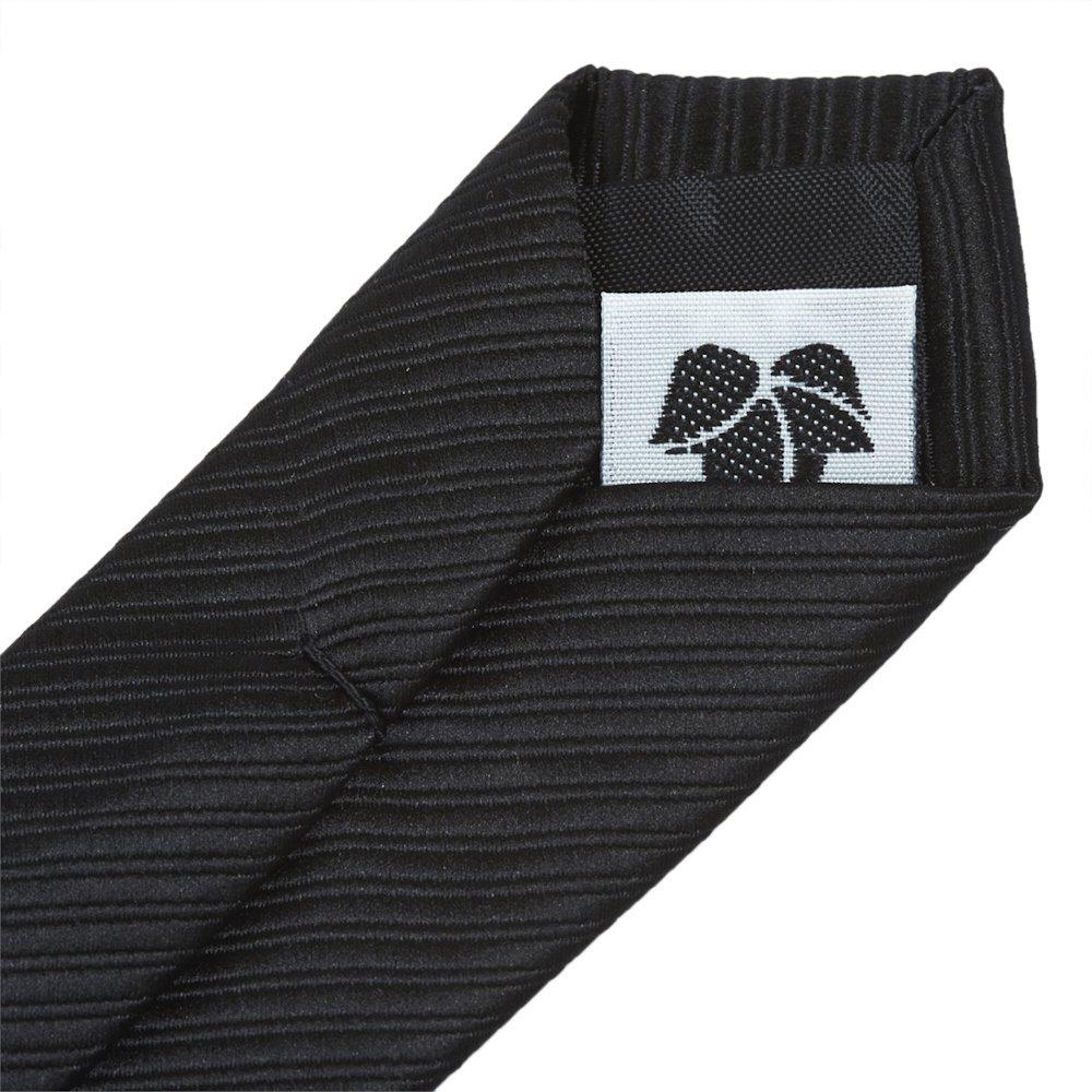 [ao-LABEL] Brand Tie (slim Tie) Available In 25 Colors - PinstripeBlack