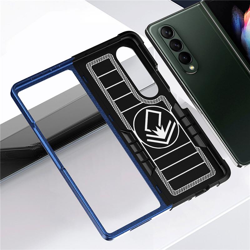 For Samsung Galaxy Z Fold 4 5g Case Luxury Armor Soft Shockproof Car Holder Magnetic Ring Phone Case For Galaxy Zfold4 Z Fold 4