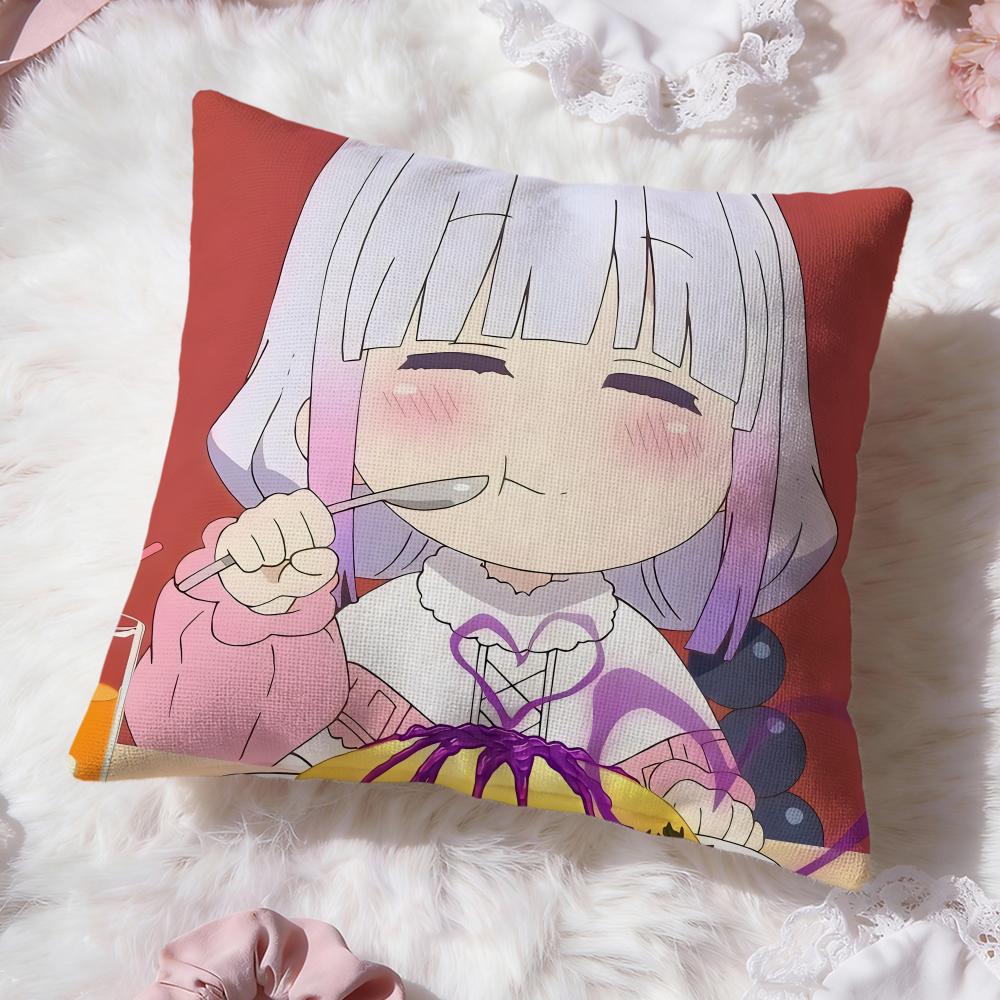 Miss Kobayashis Dragon MaidS Cushion Cover Premium Comfort Reversible Pillow Cove -Two In One Design for Any Room & Car Interior