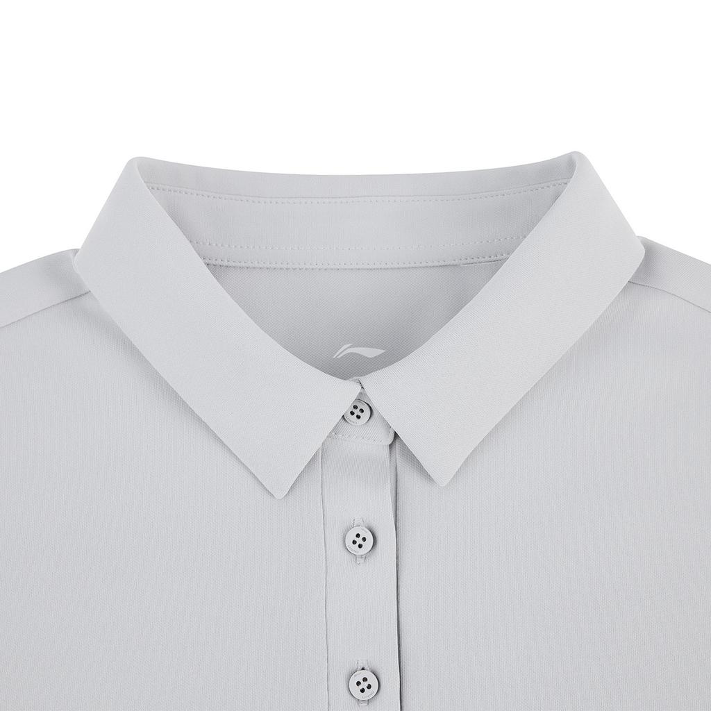 Li-Ning Comfortable Breathable Polo Shirt Women tops Light-Gray APLW242-8