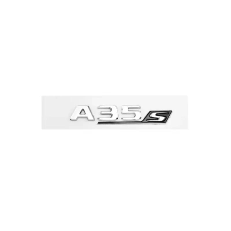 3d ABS red and black S logo A35S A45S letter badge sticker is suitable for Mercedes-Benz A45S AMG W176 W177 automotive supplies.